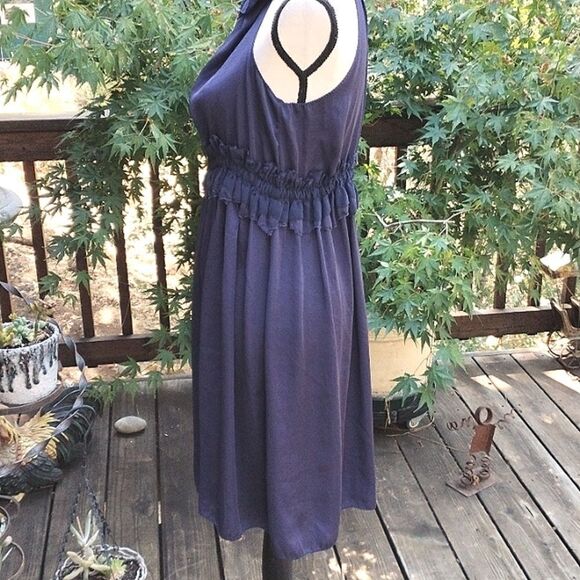 Theme Navy Blue Ruffly Dress - Picture 5 of 12